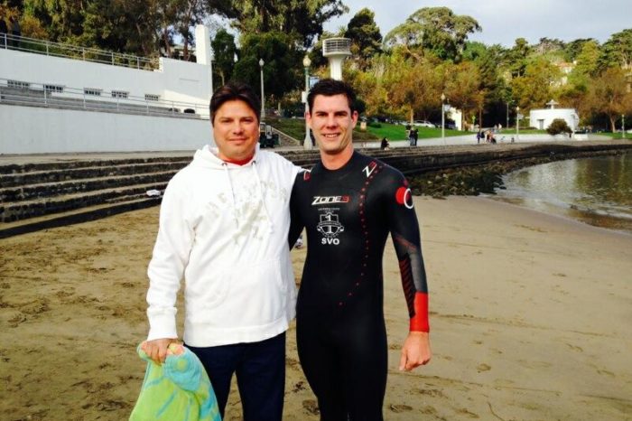 Veteran takes the plunge and swims to shore from Alcatraz