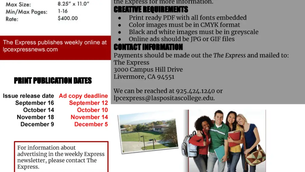 Want to advertise in The Express? Contact us today!